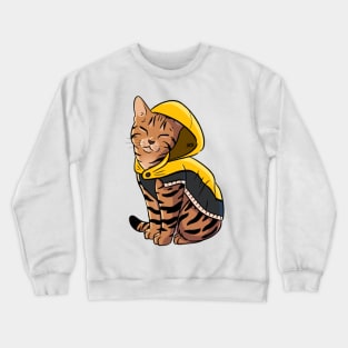 Raincoat Cat Crewneck Sweatshirt